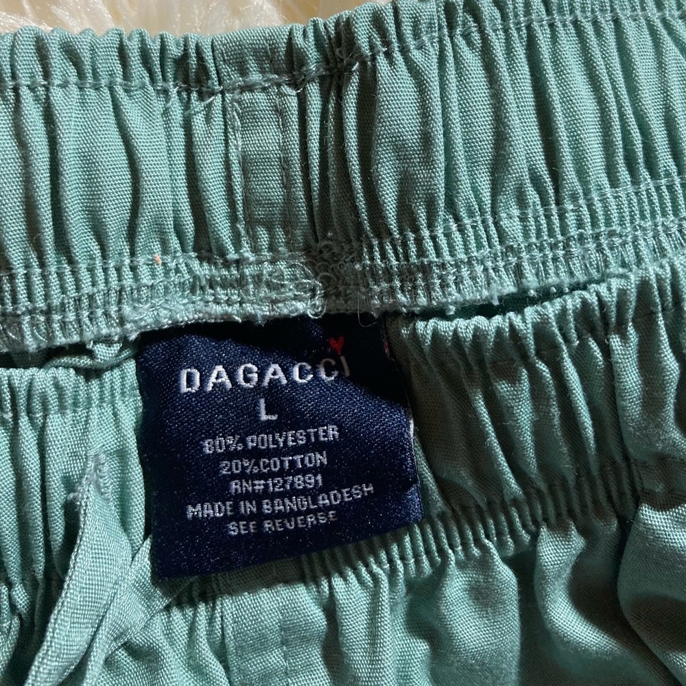 DAGACCI Scrub Pants Hospital Green  Sz: L